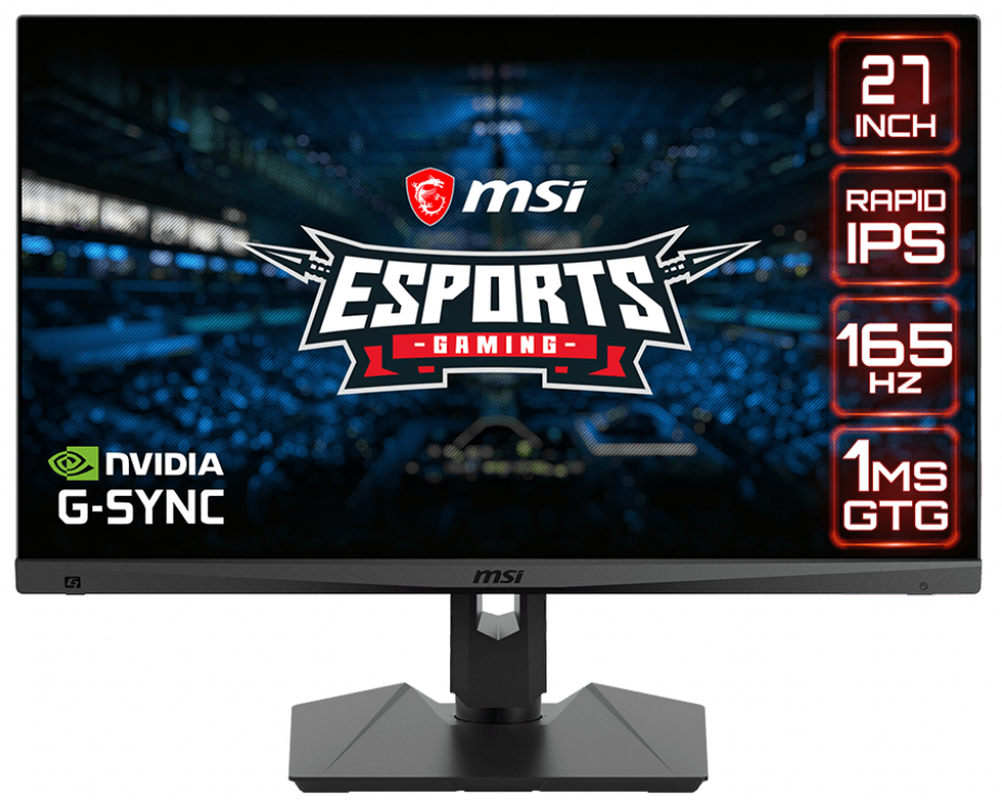 Msi mag274qrf qd | qhd 165hz 1ms 27" gsync esports
