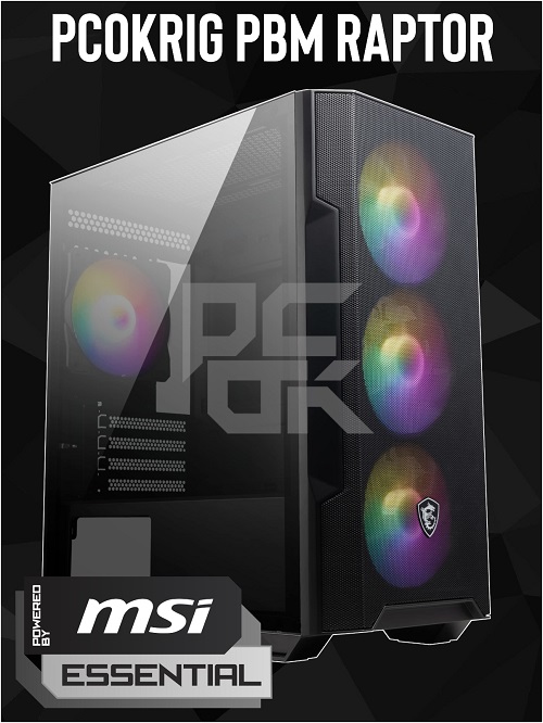 PCOKRIG PBM RAPTOR | CORE I5 12400F - 16GB D4 3600 - 1TB NVME 4.0 - RTX-4060 8GB - PBM ESSENTIAL