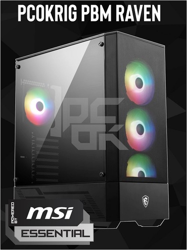 PCOKRIG PBM RAVEN | RYZEN 5 7600X - 32GB D5 6000 RGB - 1TB NVME 4.0 - RTX-5070 12GB - PBM ESSENTIAL