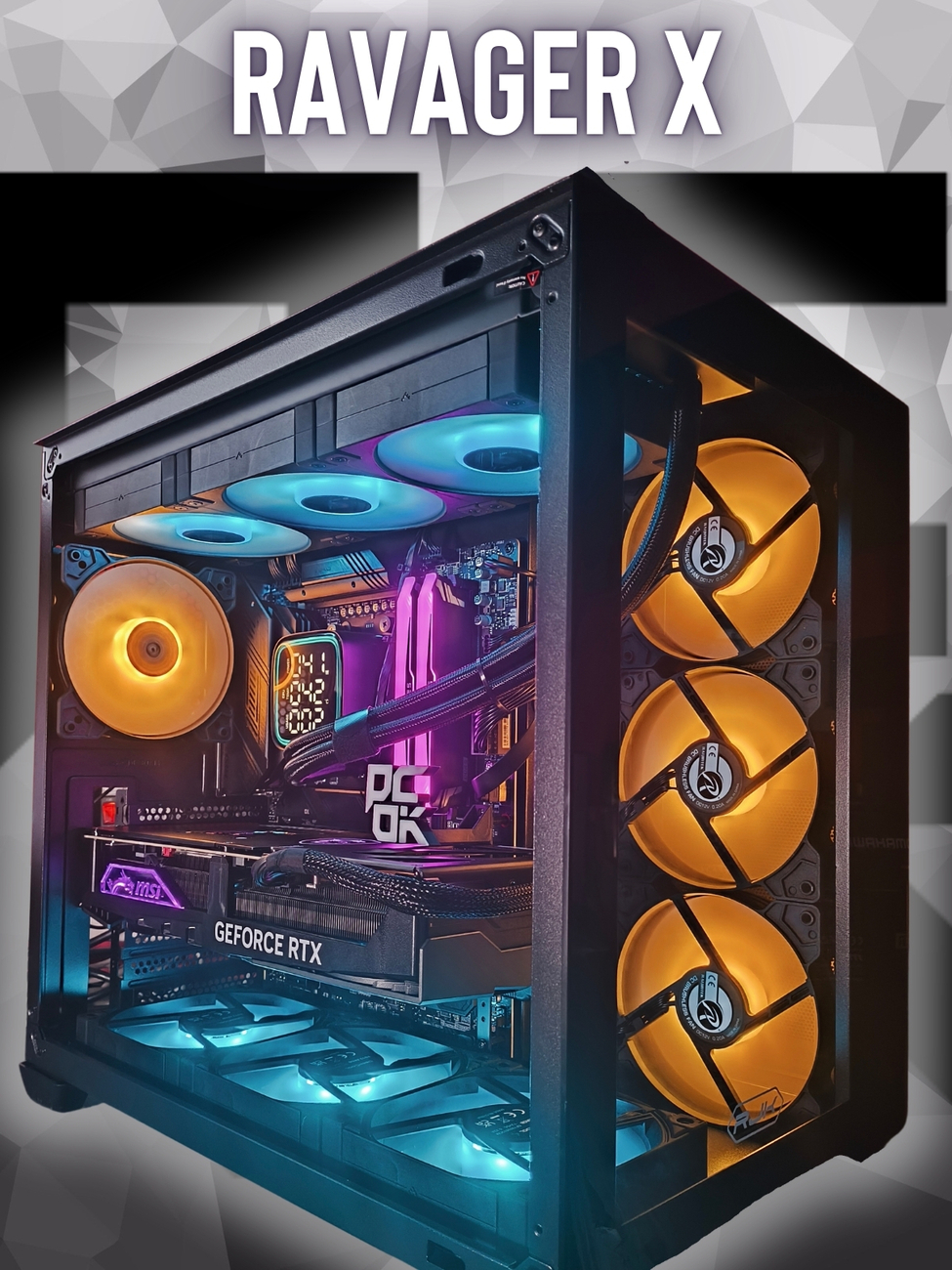 PCOK RIG RAVAGER X | PC GAMING ASSEMBLATI - RYZEN 7 7800X3D - 32GB D5 6000 RGB - 1TB NVME 4.0 - RTX-5070 12GB