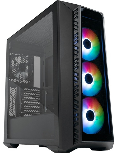 CM MASTERBOX 520 BLACK | MID-TOWER - VETRO - ARGB - 3FAN INCLUSE
