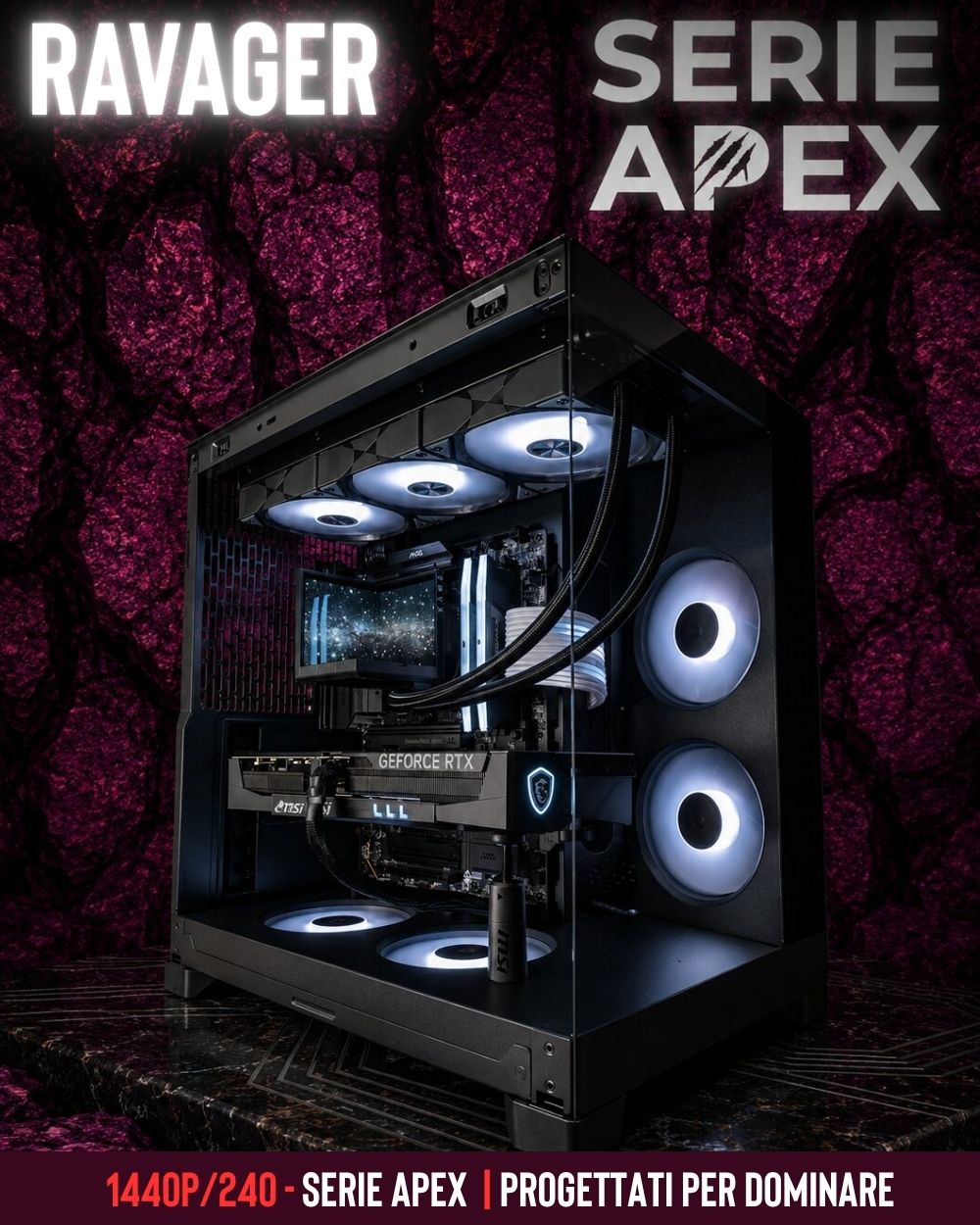 RAVAGER | RYZEN 7 7800X3D - RTX 5070TI 16GB - 1440P 240HZ