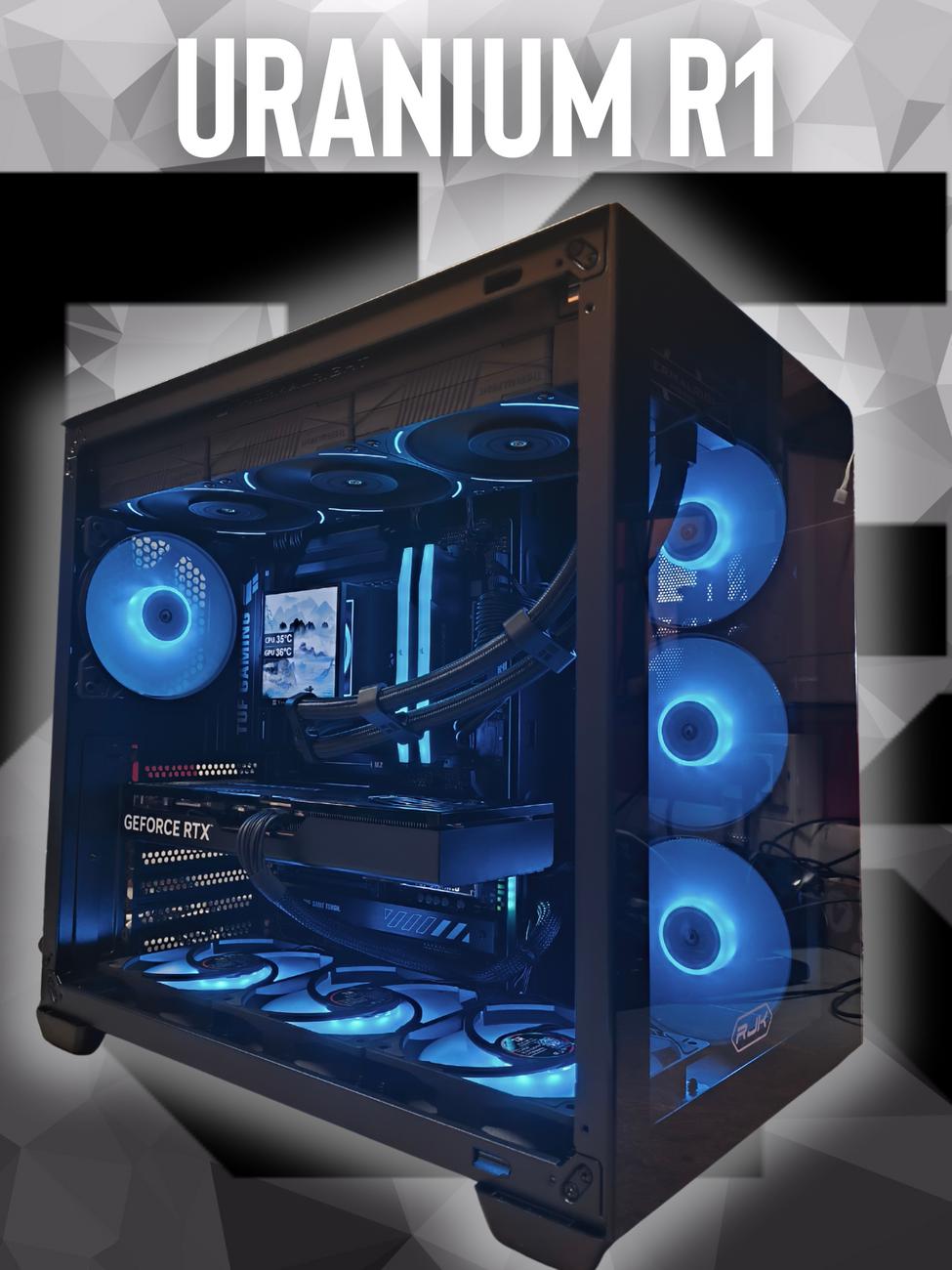 PCOK RIG URANIUM R1 | PC GAMING ASSEMBLATI - RYZEN 7 9700X - 32GB D5 6000 RGB - 1TB NVME 4.0 - RTX-5070 12GB