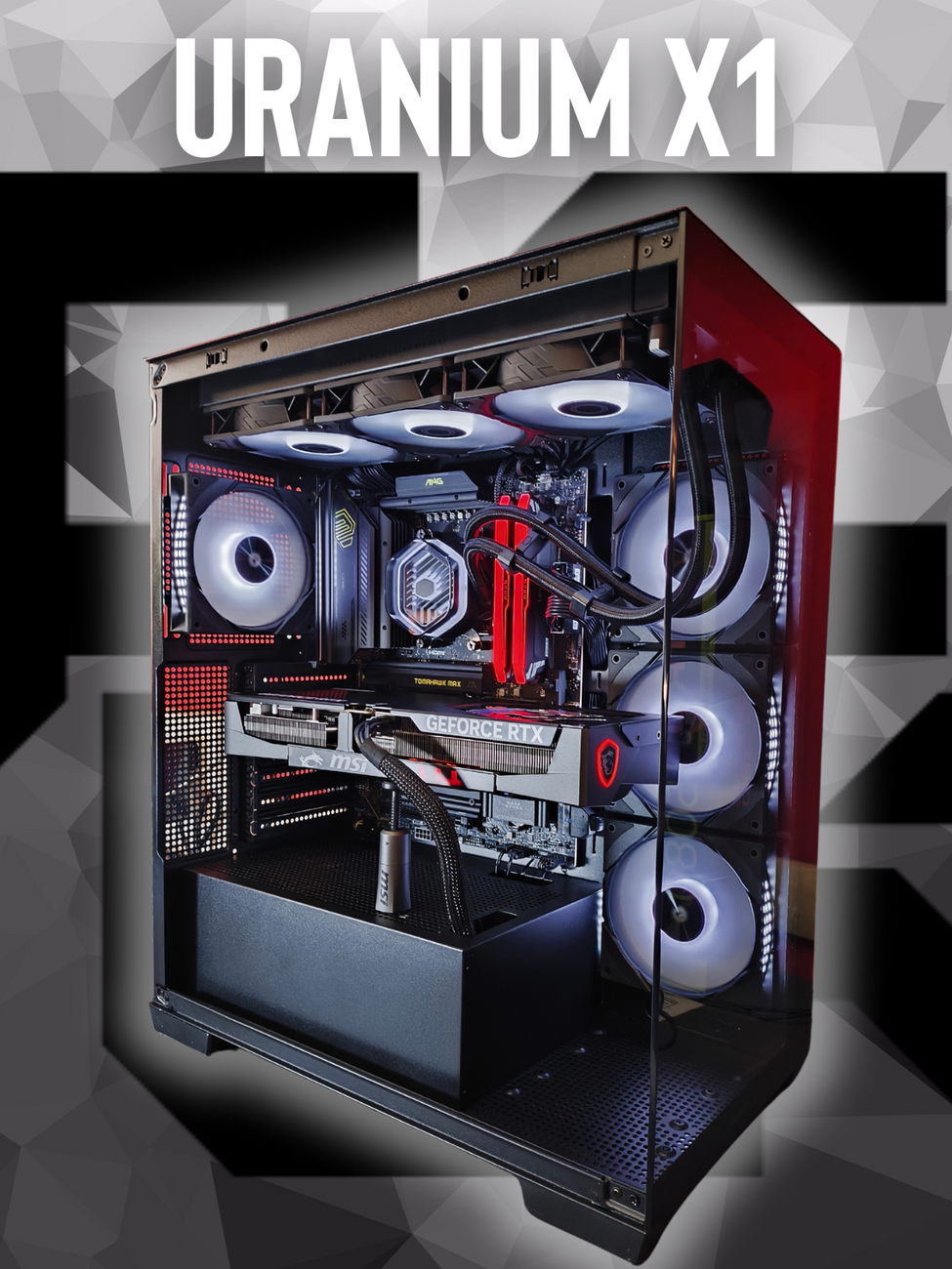 PCOK RIG URANIUM X1 | PC GAMING ASSEMBLATI - RYZEN 7 9800X3D - 32GB D5 6000 RGB - 2TB NVME 4.0 - RTX-5080 16GB